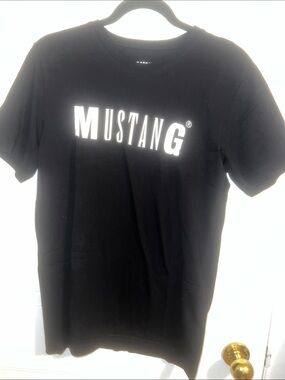 Mustang Women's Black Short Sleeve Logo Tee